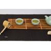 Handwoven Purple Bamboo Tea Tray with Coasters