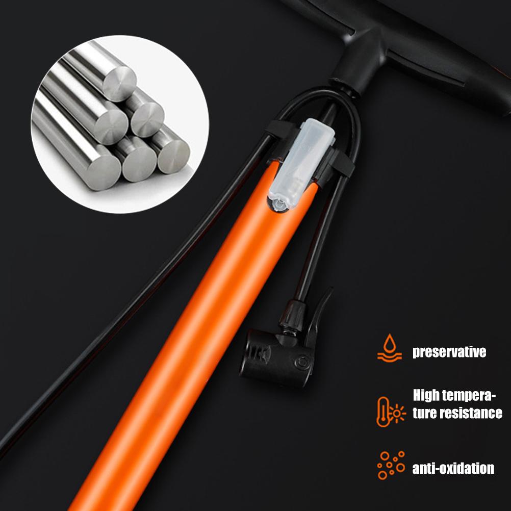 Bike Floor Pump with Gauge 160 PSI Air Ball Pump Inflator High Pressure  Pump