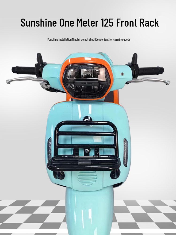 QJ Sunshine 125 Front & Rear Rack with Backrest and Exhaust Guard