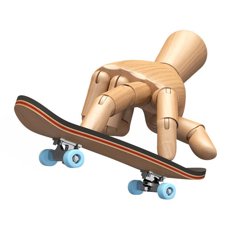Pattern Finger Skateboard: Five-Layer Maple Wood with Alloy Wheels - Fingertip Swing Toy.