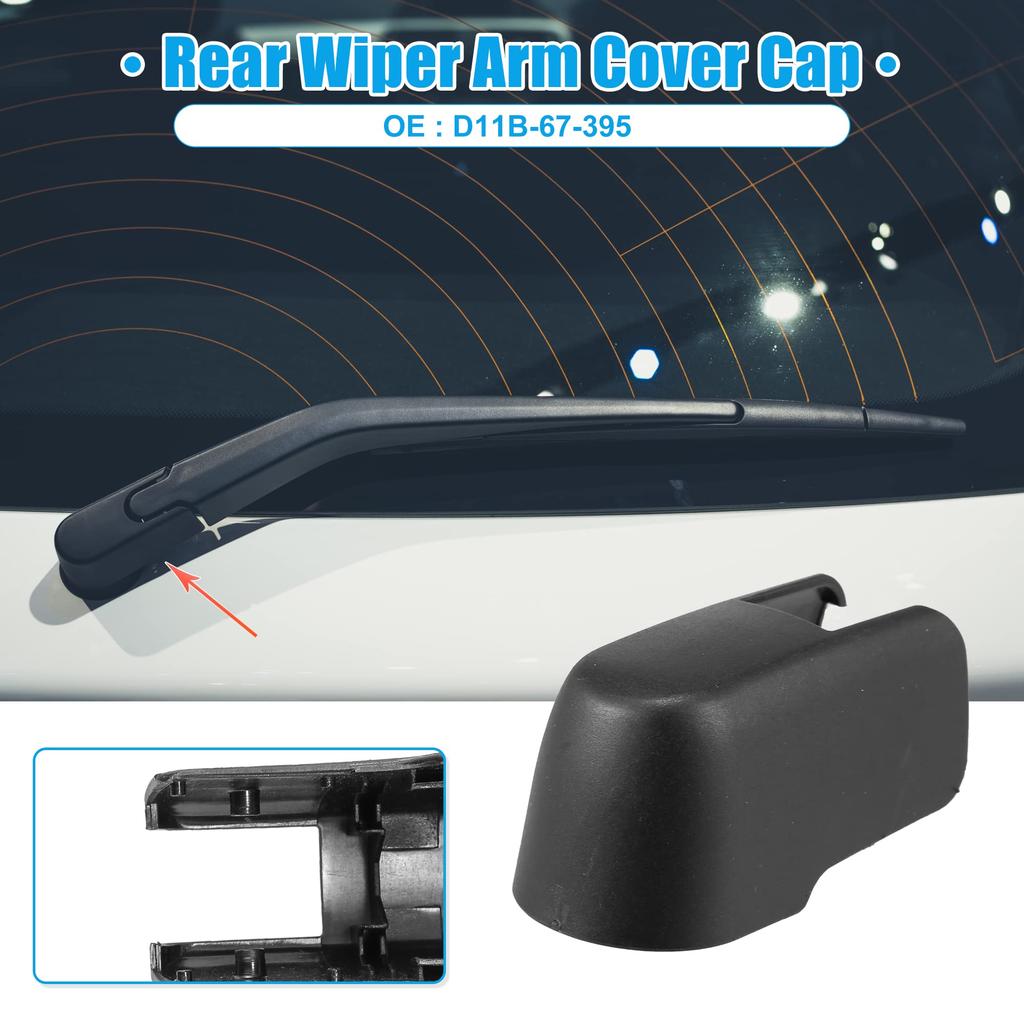 ACROPIX Rear Wiper Arm Nut Cover Cap for Mazda Compatible with CX-3 Black 1pcs