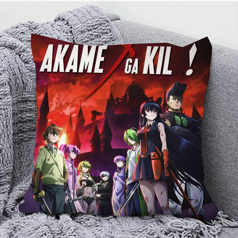 Anime Akame Ga Kill Pillow Case Square Pillow Bedroom Sofa Leisure Comfort Cushion Car Living Room Home Decoration
