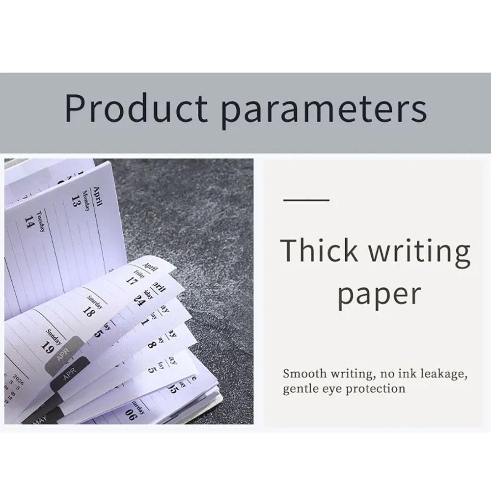 2Pcs Mini Portable A7 Planner Book 2026 Pocket Diary Journal Agenda Book  Weekly Calendar