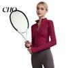 Stand-up Collar Jacket Women Long Sleeve Workout Tops Quick Dry Full Zip Crop Yoga Athletic Slim Sweat-wicking Wear Fit Shirts Sportwear with