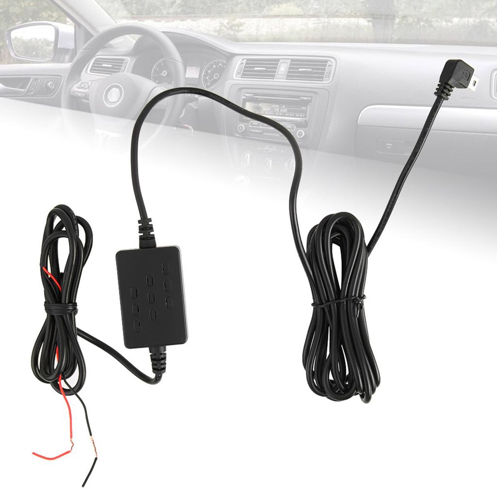 12-5V Car Dash Camera Hard Wire Kit Step Down Converter Drive Recorder Convert Cable
