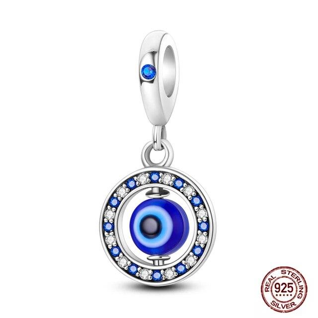 Charms FitFashion 925 Silver Original Bracelet Luminous Firefly Butterfly Turtle Feather Blue Eyes Beads DIY Daily Jewelry Gift