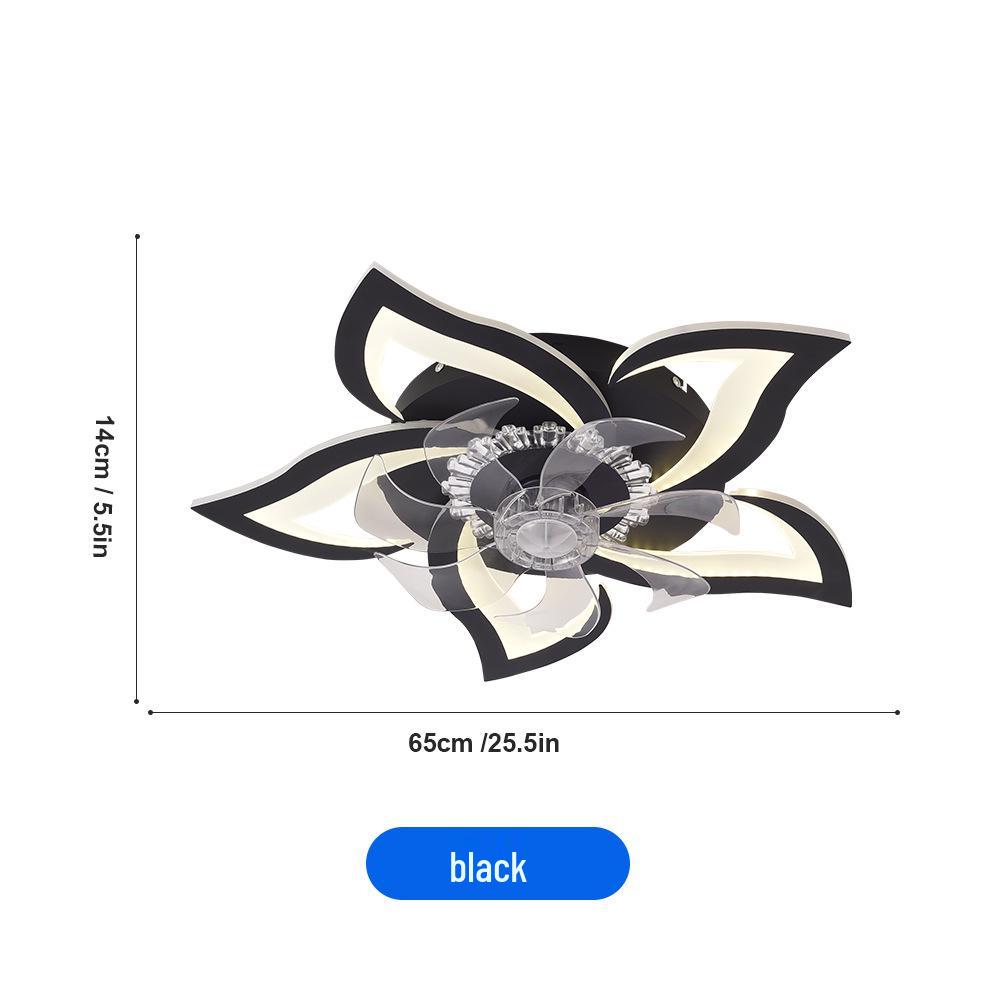 Sleek Petal Ceiling Fan Light: Ideal for Living Room, Dining Room, Bedroom, and Study Lighting