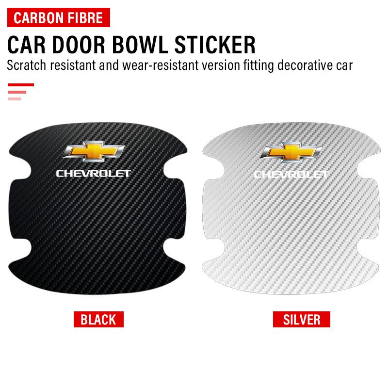 Car Door Handle Protection Sticker Emblem Car Decoration Styling for Chevrolet Chevry Cruze Impala Camaro Garna Equinox Volt Yakista AVEO Sedan Malibu