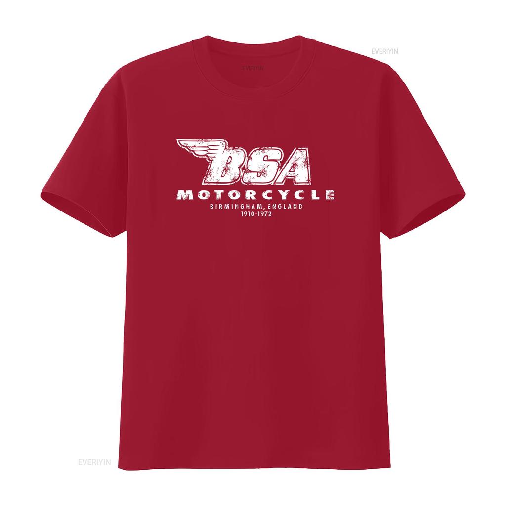 Vintage BSA Motorcycle T Shirt Artwork Cafe Racer Motorcycles Retro Style Birmingham England 1910 1972 Design vintage Washed