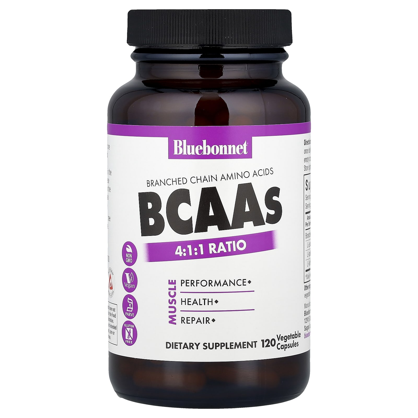

Bcaa 4:1:1 Ratio, 120 Veggie Capsules