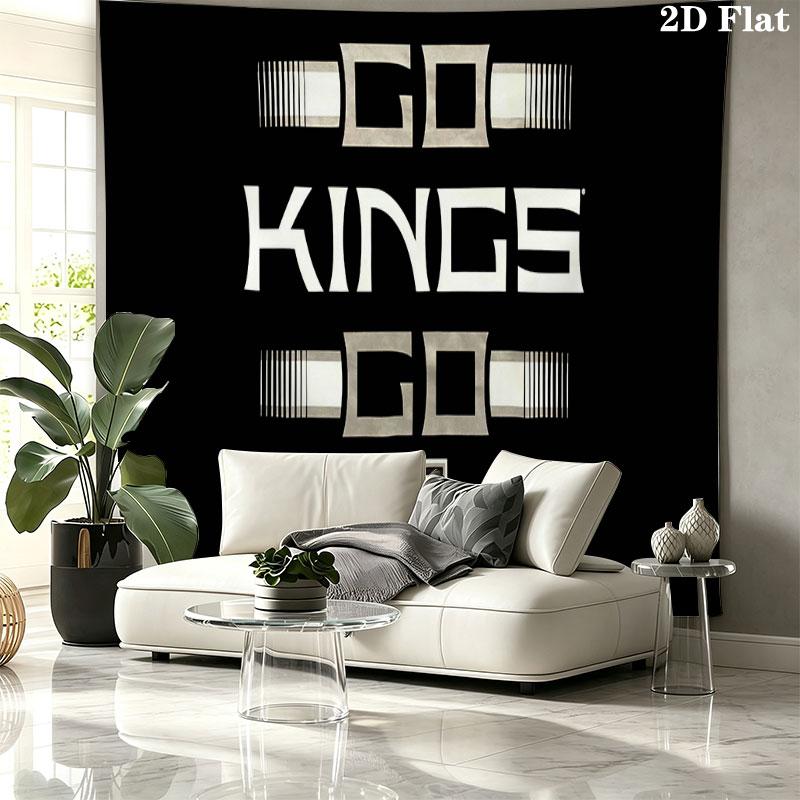 LA Kings Wandteppich, ästhetische bedruckte Stoffdecke, geeignet für Schlafzimmer, Wohnzimmer und Heimdekoration.