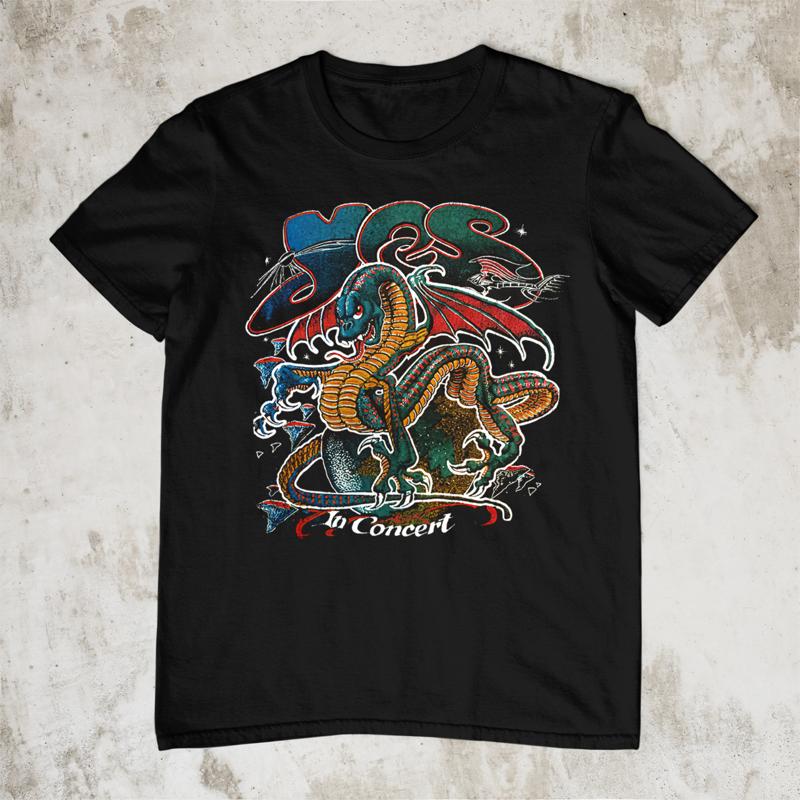 YES Band Tour Concert Black S 234XL Classic T shirt J504