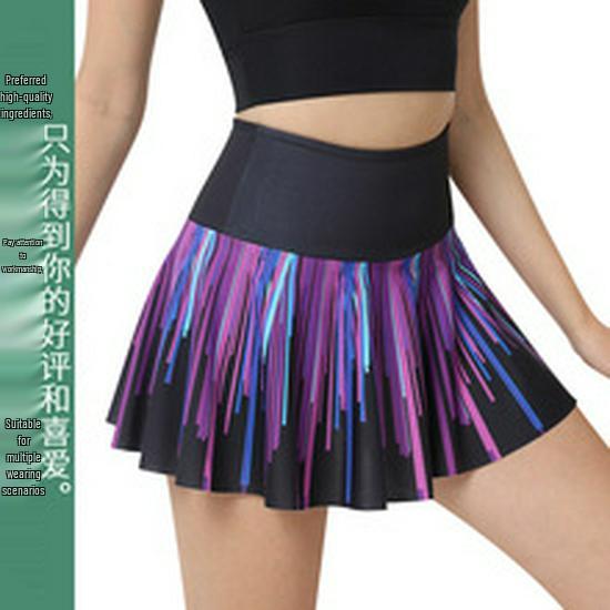 Quick-Dry Pleated Sports Skirt with Sun Protection for Tennis, Badminton, Fitness, Yoga, and Running