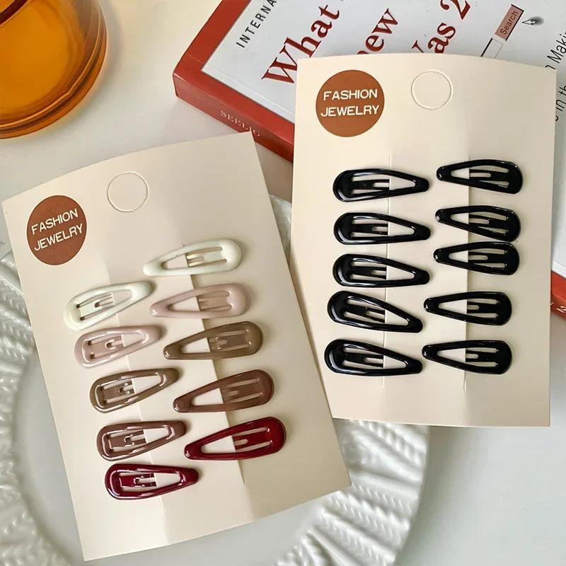 10Pcs/Bag Sweet Candy Color Waterdrop Shape Hairpins for Girls Hair Clips BB Hairpin Barrettes Headwear Kids Hair Accessories