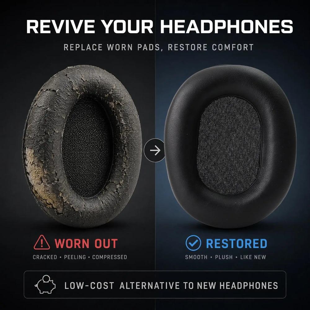 Replacement Earpads Protein Leather Foam Ear Pads for Sony WH-1000XM6 WH1000XM5 WH 1000 XM3 XM4 Headphone Earmuff Headset Sleeve