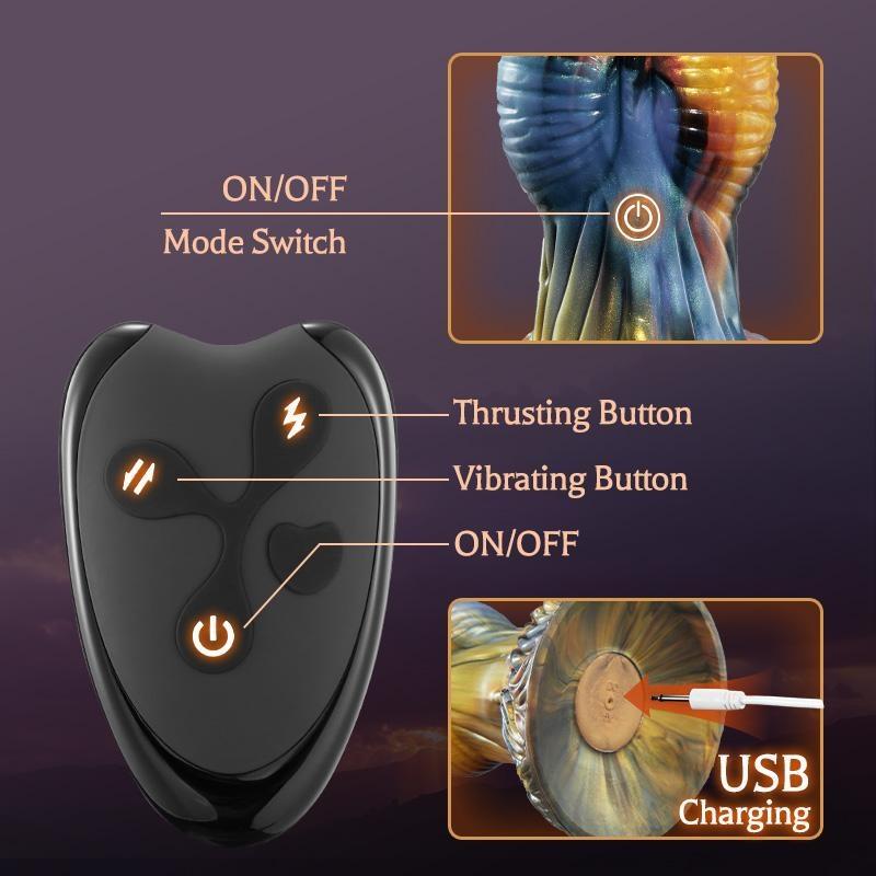 Stoßdildo für Frauen, Sexspielzeug mit Saugnäpfen, 7 Modi für G-Punkt-Stimulation, realistische dicke Analdildos für Frauenpaare