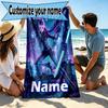 Custom Name Personalized Kpop Demon Hunter Print Beach Towel, for Trip Camping Beach Party Home Decor, Birthday Gift for Family & Friends