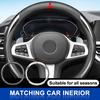Leather Carbon Fiber Car Steering Wheel Cover Car Accessories For ASX I200 Outlander Pajero Eclipse Lancer