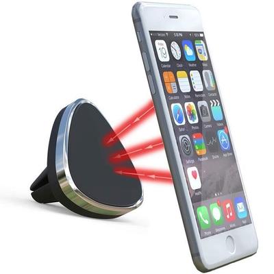 Support de téléphone - E.F.CONNECTION - Universel - Argenté - Magnétique - Grille d'aération