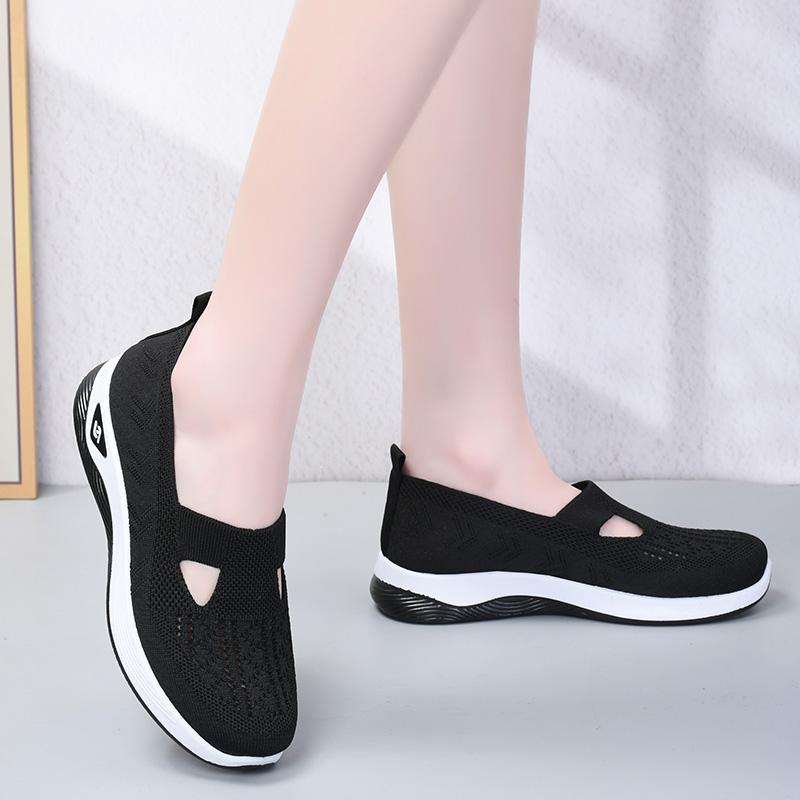 Women Sneakers Fashion Breathable Walking Mesh Platform Shoes Sneakers for Women Gym Vulcanized Shoes Black Female Footwear