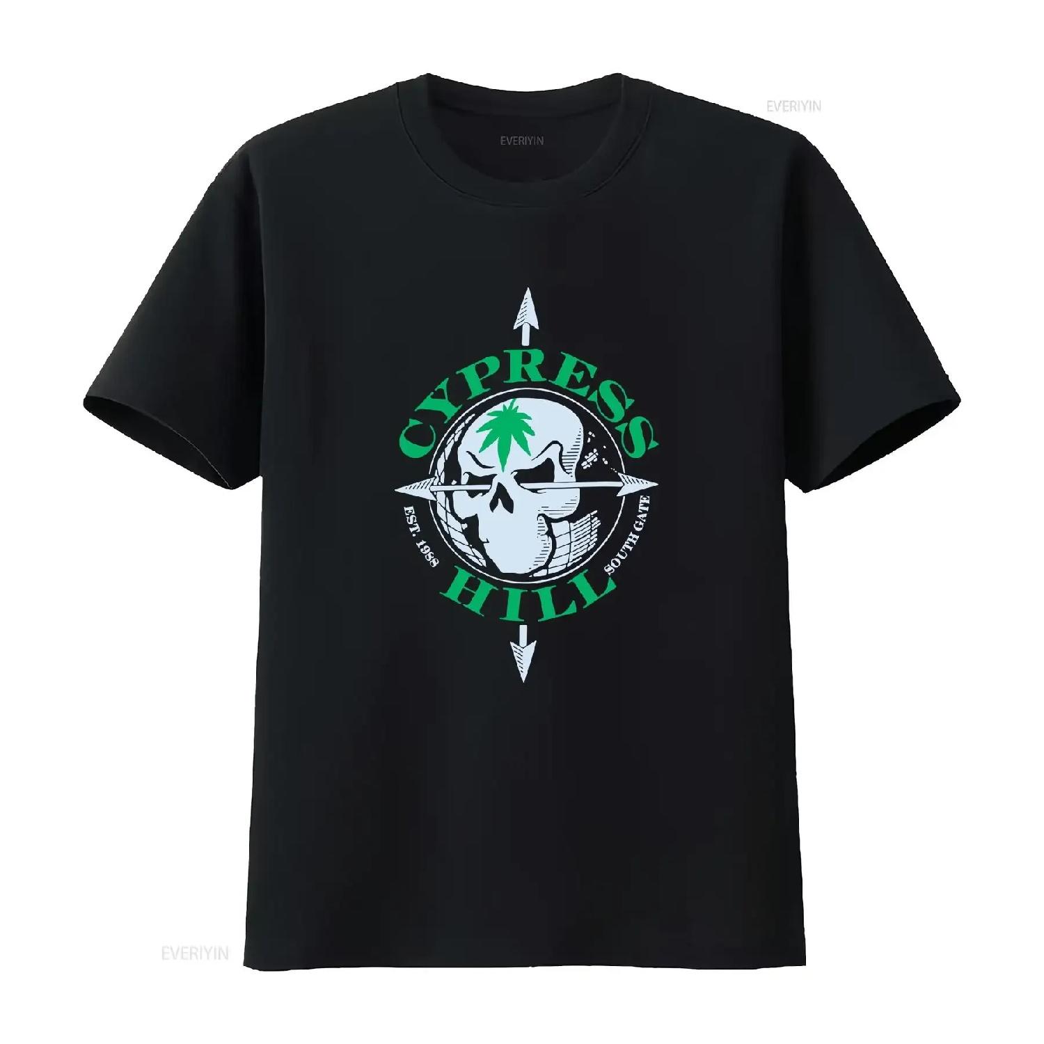 

Футболка Cypress Hill Доступна в размерах S M L XL 2XL 3XL 4XL 5XL винтажная стираная унисекс стильный топ для повседневной носки повседневный S чёрный