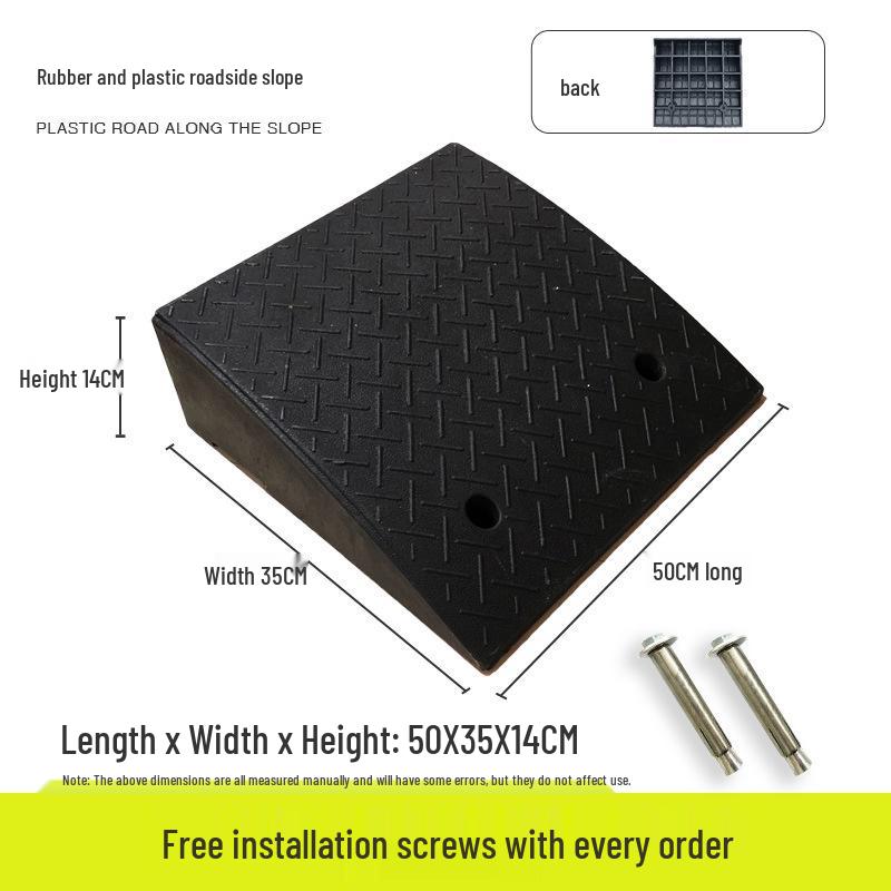 Portable Rubber-Plastic Curb Ramp Mat for Car