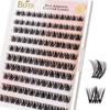 Befer Self-Adhesive Lash Clusters Clear Pre-Glued Eyelashes Cluster 150pcs Manga Natural Makeup Fluffy False Eyelashes Supplier