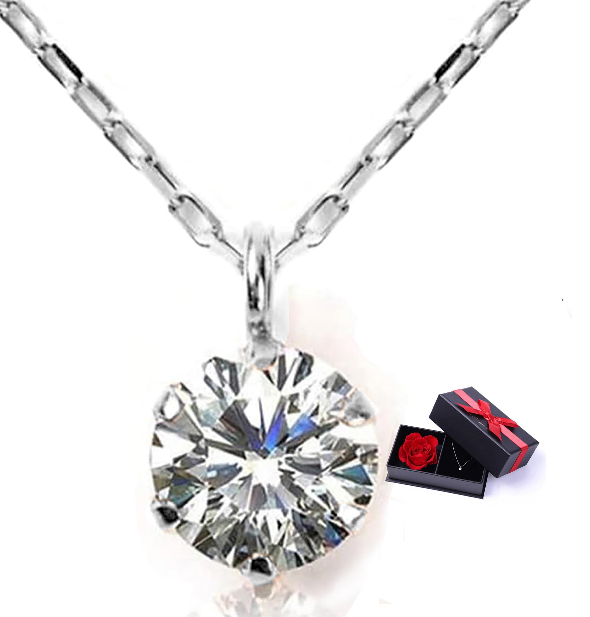 

Намисто зі скриньки для ювелірних виробів PLUSTER. Жіночий діамант із вишуканим одинарним ланцюжком з білого золота K10 GINGER, 40 см. Подарунок. Популярні ювелірні вироби на день народження.