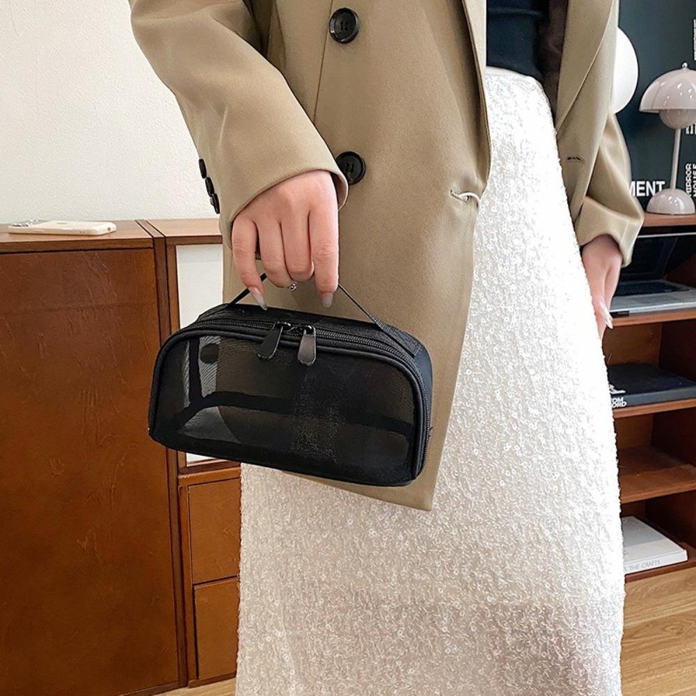 

Large-capacity Cosmetic Bag Mesh Makeup Pocket Portable Travel Storage Bag Women L