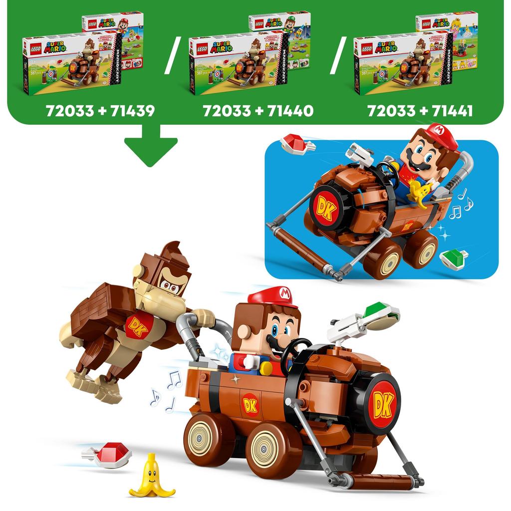 LEGO Super Mario Mario Kart™ – Donkey Kong and DK Jumbo Toy - Birthday Present - Building Blocks - Boys, Girls, Children Ages 8, 9, 10 - Elementary Sc