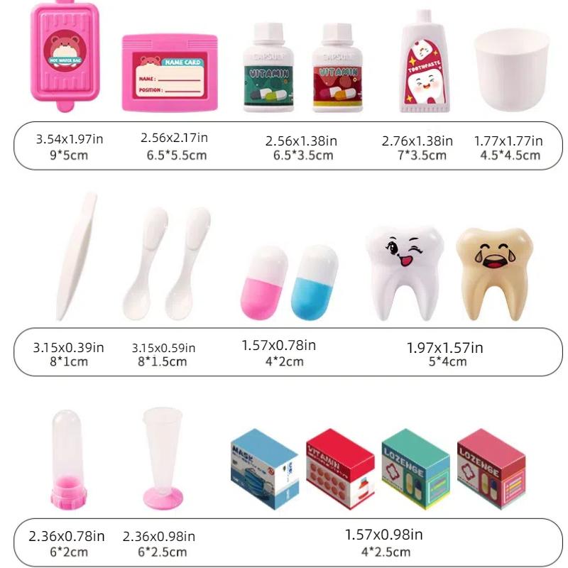 Doctor Kit for Kids Ages 3+ Toddler Toys Medical Playset for Girls & Boys Educational Role Play Doctor & Dentist Gift