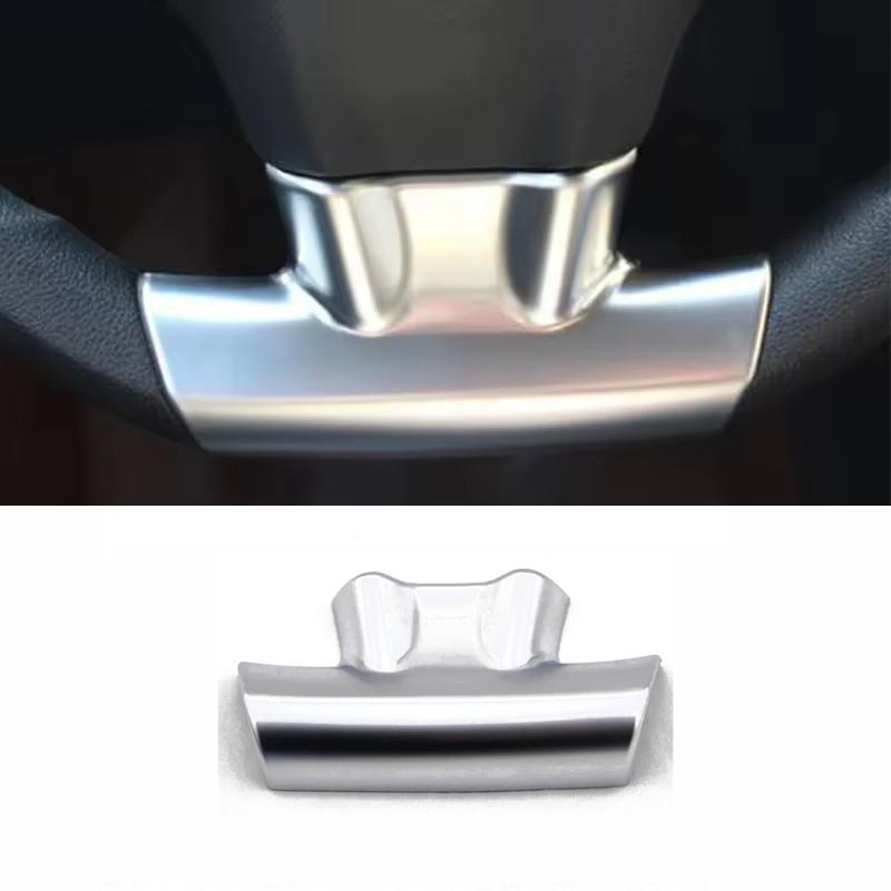For Citroen Elysee C-Elysee For Peugeot 301 ABS carbonfiber Steering wheel plate frame Panel Cover Trim Car styling Accessories ABS matte silver