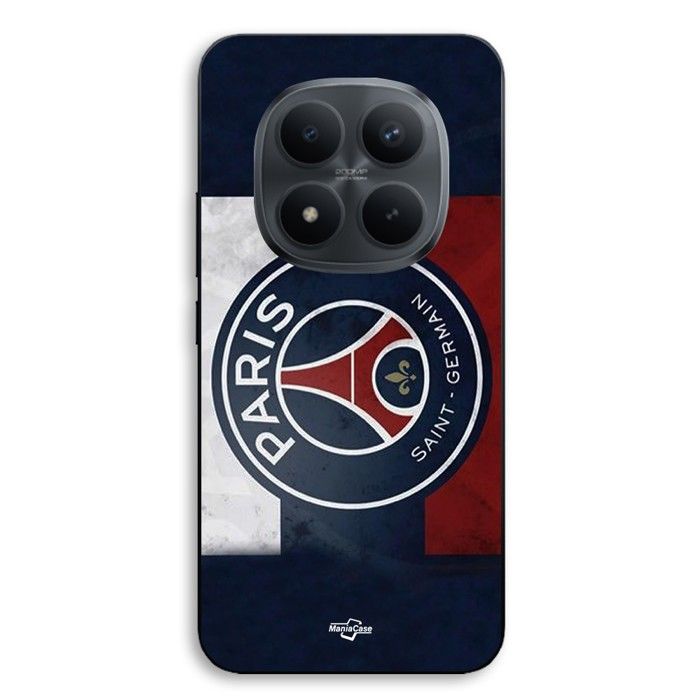 Coque pour téléphone - MANIACASE - Xiaomi Redmi Note 15 Pro Plus 5G - PSG (Paris Saint-Germain) - Drapeau - Noir