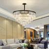 Modern Living Room Crystal Chandelier Bedroom Crystal Chandeliers Ceiling Light Round Crystal Dining Room Lamp D60cm 23.62in E14