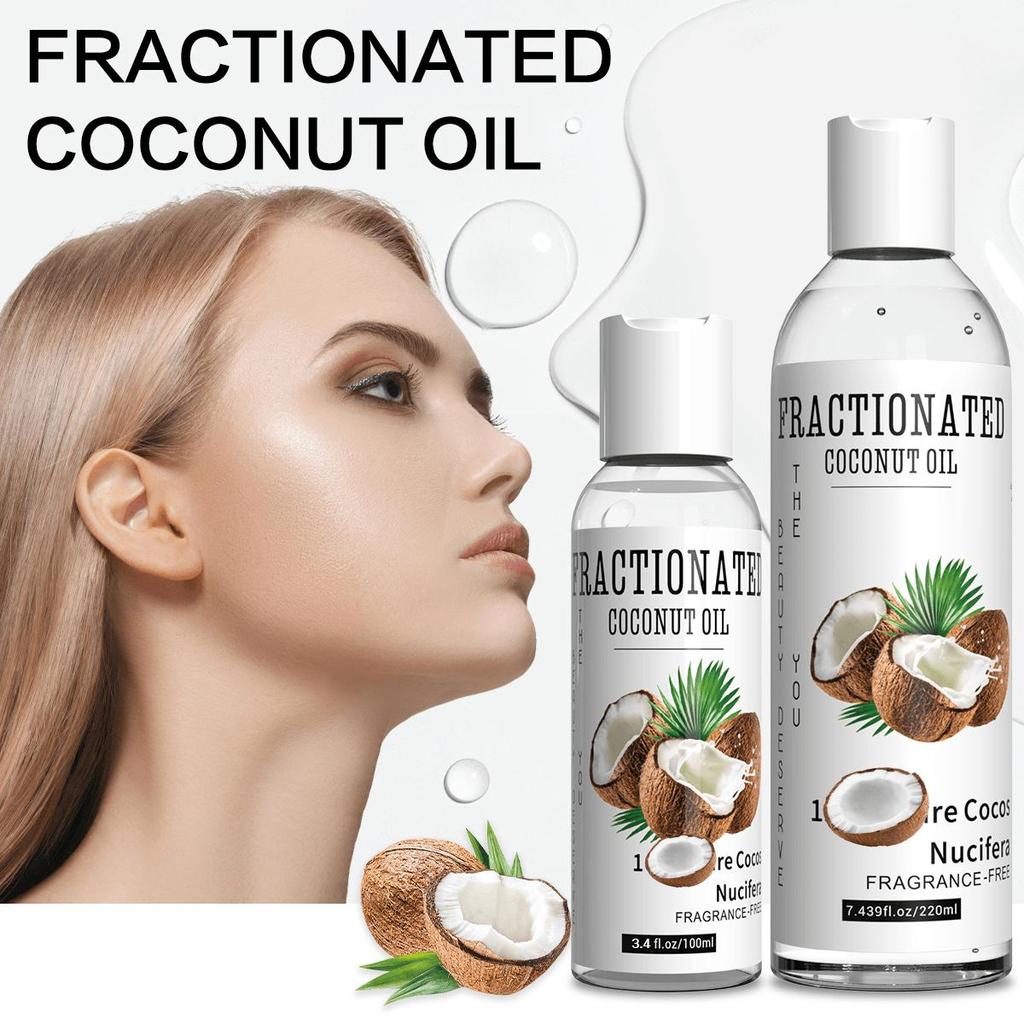 Natural Coconut Oil, Face Oil, - Facial Massage Essential Oil, Organic Cold Pressed Virgin Coconut Oil for Face, Hands, Cuticles & Hair-100/220ml
