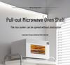 Double Layer Microwave Oven Storage Rack - Multi-functional Kitchen Countertop Shelf with Pull-out for Rice Cooker