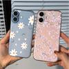 Pink Flower Daisy Clear Case For Samsung Galaxy A17 A16 A07 A06 A57 A55 A56 A36 A26 A54 A53 A35 A15 A34 A23 A14 A32 Phone Cases