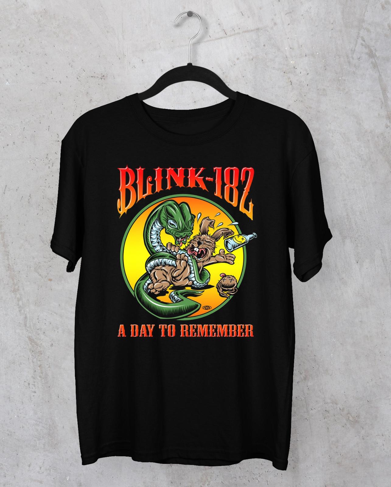 

NEW Blink 182 a day to remember T-Shirt Mens Womens Tees Top Black Unisex All Sizes JJ5329 M