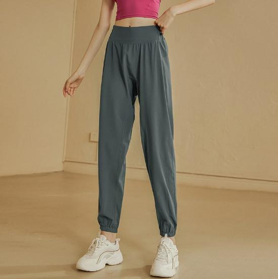 High Waist Quick Dry Women's Joggers - Elastic Waist, Loose Fit Yoga & Running Pants
