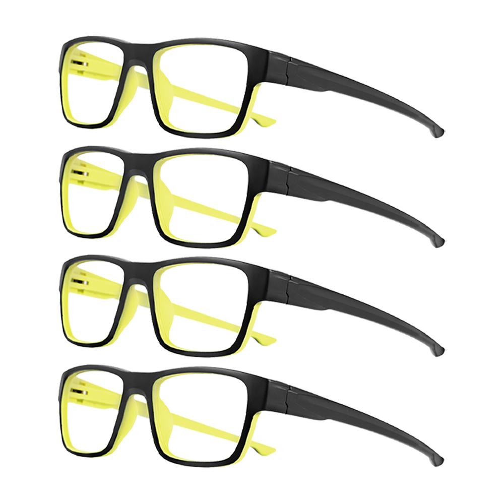 4pcs VOPHA PC Frame Reading Glasses for Men Women Fashion Yellow Black Presbyopia Eyeglasses Anti Eyestrain Readers Eyewear