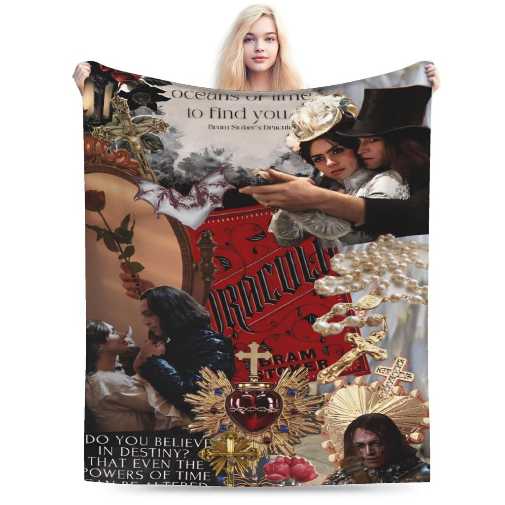 Cozy Dracula A Love Tale Blanket Merch Sofa Decorative  Blanket Throw Soft Fleece For Travel