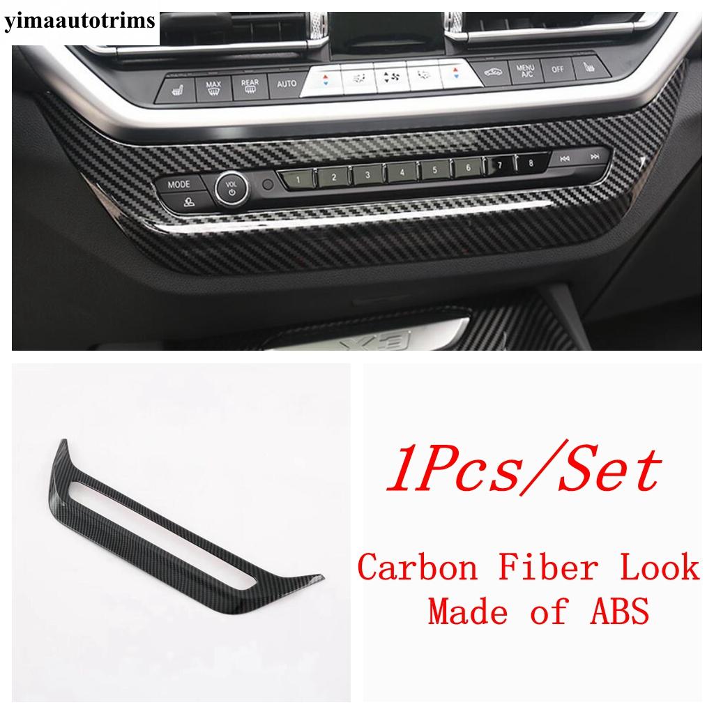 Gear Panel / Dashboard Frame / Window Lift /Navigation Strip Cover Trim For BMW X3 iX3 X4 G01 Carbon Fiber Accessories