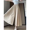 Yamamoto Women's High Waist A-Line Midi Culottes - Summer 2025 Ice Silk Casual Wide Leg Pants