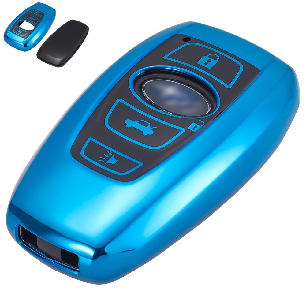 Key Fob Cover Silicone Rubber Case for Subaru BRZ STI Legacy Forester Crosstrek Impreza WRX Ascent Outback Remote Control