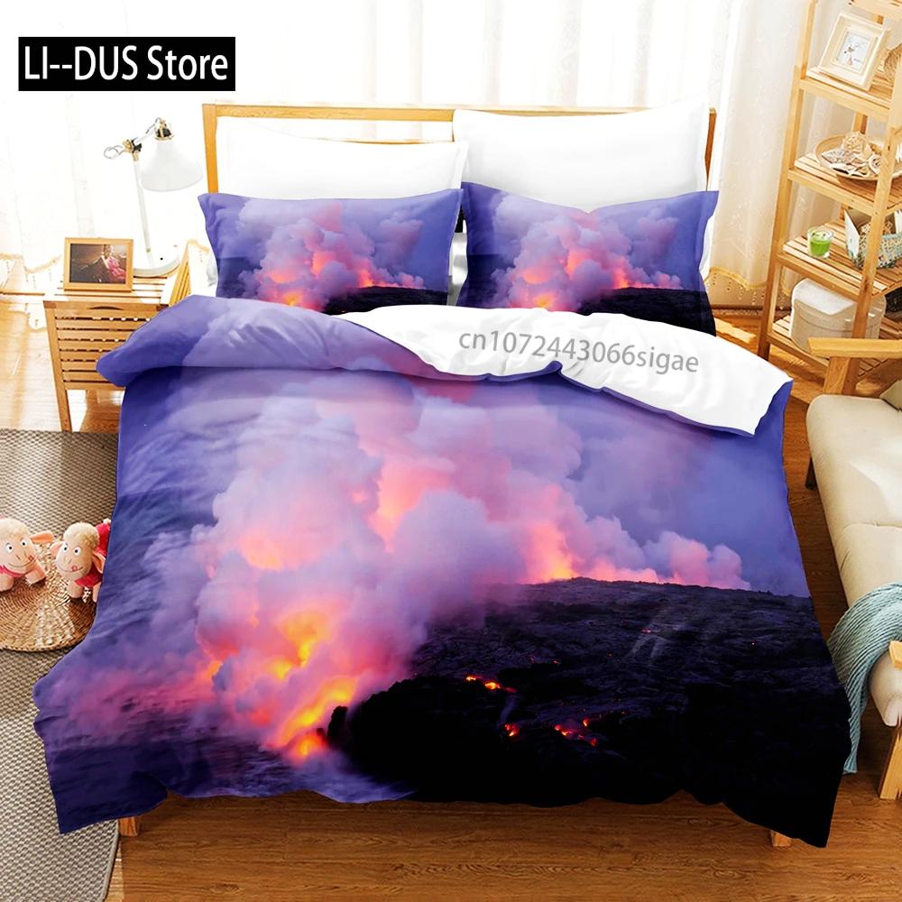 Volcanic Bedding Set Single Twin Full Queen King Size Desert Bed Set Aldult Kid Bedroom Duvetcover Sets 3D Print Men Women Gift