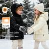 MQDMINI Kids' Hooded Mid-Length Duck Down Jacket