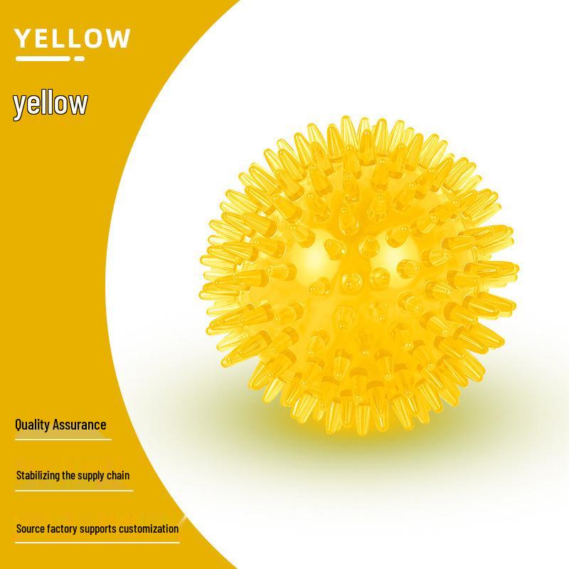 Cross-Border High Elasticity TPR Dog Toy: Sounding Spiky Ball for Teething, Decompression, Bite Resistance, Teeth Cleaning & Self-Entertainment.