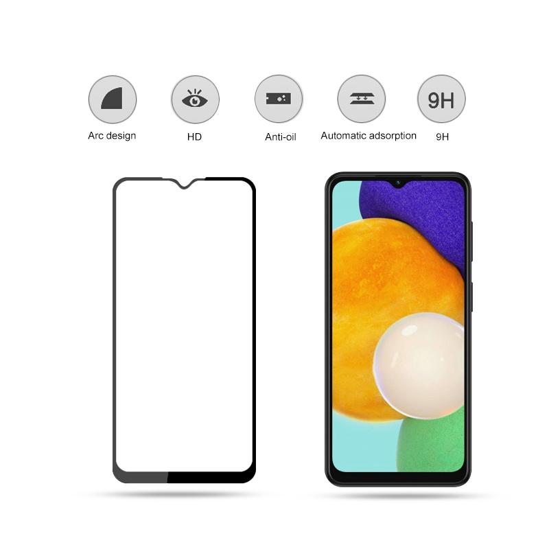MOCOLO Silk Print Full Glue Arc Design Waterproof Ultra Clear Tempered Glass Full Coverage Screen Protector for Samsung Galaxy A13 5G