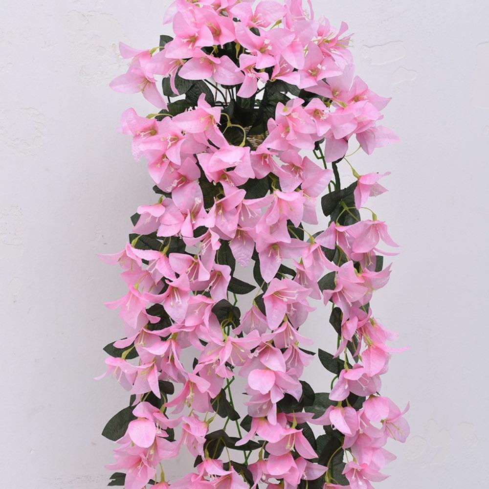 

Реалистичная искусственная бугенвиллия, устойчивая к УФ-лучам, длинные свисающие искусственные цветы, растение, летнее украшение, поддельные шелковые лианы бугенвиллии