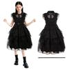 Wednesday-Inspired Girls' School Uniform Jumpsuit - Addams Family Style